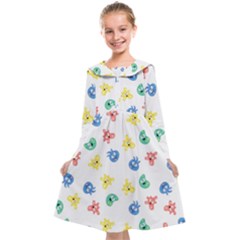 Cute Cartoon Germs Viruses Microbes Kids  Midi Sailor Dress by SpinnyChairDesigns