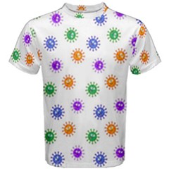 Cartoon Corona Virus Covid 19 Men s Cotton Tee by SpinnyChairDesigns