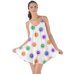 Cartoon Corona Virus Covid 19 Love The Sun Cover Up by SpinnyChairDesigns