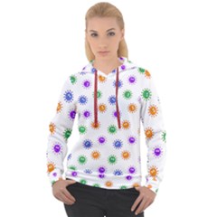 Cartoon Corona Virus Covid 19 Women s Overhead Hoodie by SpinnyChairDesigns