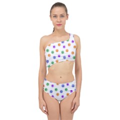 Cartoon Corona Virus Covid 19 Spliced Up Two Piece Swimsuit by SpinnyChairDesigns