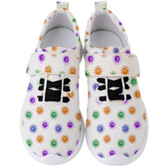 Cartoon Corona Virus Covid 19 Men s Velcro Strap Shoes by SpinnyChairDesigns