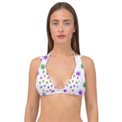 Cartoon Corona Virus Covid 19 Double Strap Halter Bikini Top by SpinnyChairDesigns