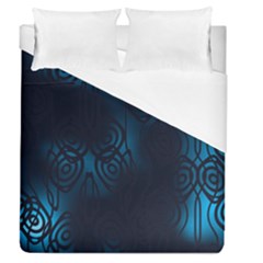 Dark Prussian Blue Abstract Pattern Duvet Cover (queen Size) by SpinnyChairDesigns