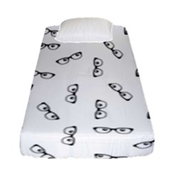 Geek Glasses With Eyes Fitted Sheet (single Size) by SpinnyChairDesigns