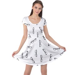 Geek Glasses With Eyes Cap Sleeve Dress by SpinnyChairDesigns