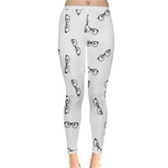 Geek Glasses With Eyes Inside Out Leggings by SpinnyChairDesigns