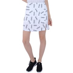 Geek Glasses With Eyes Tennis Skirt