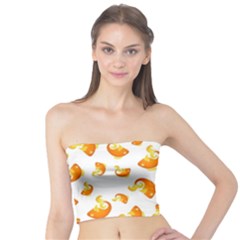 Orange Goldfish Pattern Tube Top by SpinnyChairDesigns