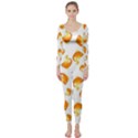 Orange Goldfish Pattern Long Sleeve Catsuit View1