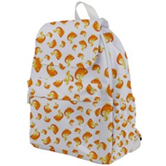 Orange Goldfish Pattern Top Flap Backpack by SpinnyChairDesigns