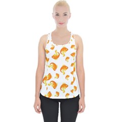 Orange Goldfish Pattern Piece Up Tank Top by SpinnyChairDesigns