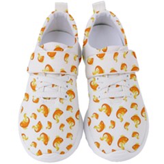 Orange Goldfish Pattern Women s Velcro Strap Shoes by SpinnyChairDesigns