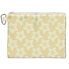 Gold Stars Pattern Canvas Cosmetic Bag (xxl) by SpinnyChairDesigns