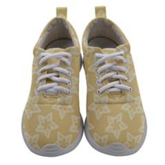 Gold Stars Pattern Athletic Shoes by SpinnyChairDesigns