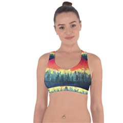 Rainbow Sig Cross String Back Sports Bra by robinyukiko