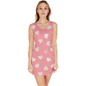 Cute Pink and White Hearts Bodycon Dress View1