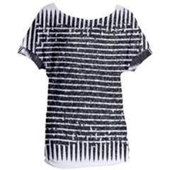 Black And White Abstract Grunge Stripes Women s Oversized Tee by SpinnyChairDesigns