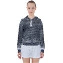 Black and White Abstract Grunge Stripes Women s Tie Up Sweat View1