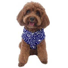 Blue White Paisley Intricate Swirls Dog Sweater