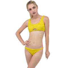 Bright Yellow Gold Paisley Pattern The Little Details Bikini Set by SpinnyChairDesigns