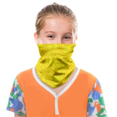 Bright Yellow Gold Paisley Pattern Face Covering Bandana (kids)