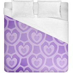 Purple Hearts Pattern Duvet Cover (king Size)