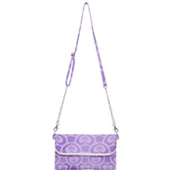 Purple Hearts Pattern Mini Crossbody Handbag by SpinnyChairDesigns