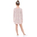 Barely There White Paisley Pattern Kids  Long Sleeve Dress View2