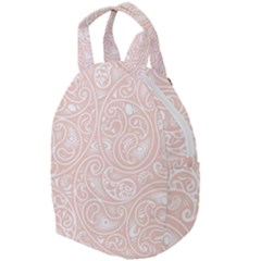 Barely There White Paisley Pattern Travel Backpacks by SpinnyChairDesigns