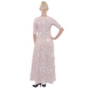 Barely There White Paisley Pattern Half Sleeves Maxi Dress View2