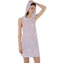 Barely There White Paisley Pattern Racer Back Hoodie Dress View1