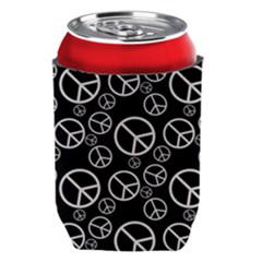 Black And White Peace Symbols Can Holder by SpinnyChairDesigns