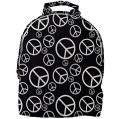 Black And White Peace Symbols Mini Full Print Backpack by SpinnyChairDesigns