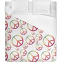 Colorful Rainbow Peace Symbols Duvet Cover (California King Size) View1