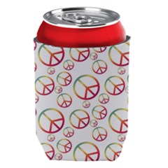 Colorful Rainbow Peace Symbols Can Holder by SpinnyChairDesigns