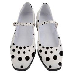 Abstract Black And White Polka Dots Women s Mary Jane Shoes by SpinnyChairDesigns