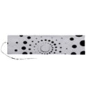 Abstract Black and White Polka Dots Roll Up Canvas Pencil Holder (L) View1