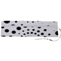 Abstract Black and White Polka Dots Roll Up Canvas Pencil Holder (L) View2