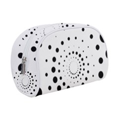 Abstract Black And White Polka Dots Makeup Case (small) by SpinnyChairDesigns