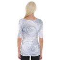 White Silver Swirls Pattern Wide Neckline Tee View2