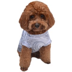 White Silver Swirls Pattern Dog T-shirt