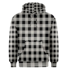 Black And White Buffalo Plaid Men s Core Hoodie by SpinnyChairDesigns