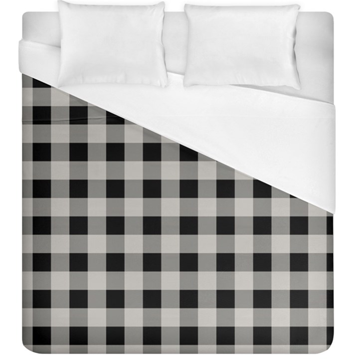 Black and White Buffalo Plaid Duvet Cover (King Size)