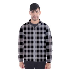 Black And White Buffalo Plaid Men s Windbreaker