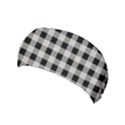 Black and White Buffalo Plaid Yoga Headband View1