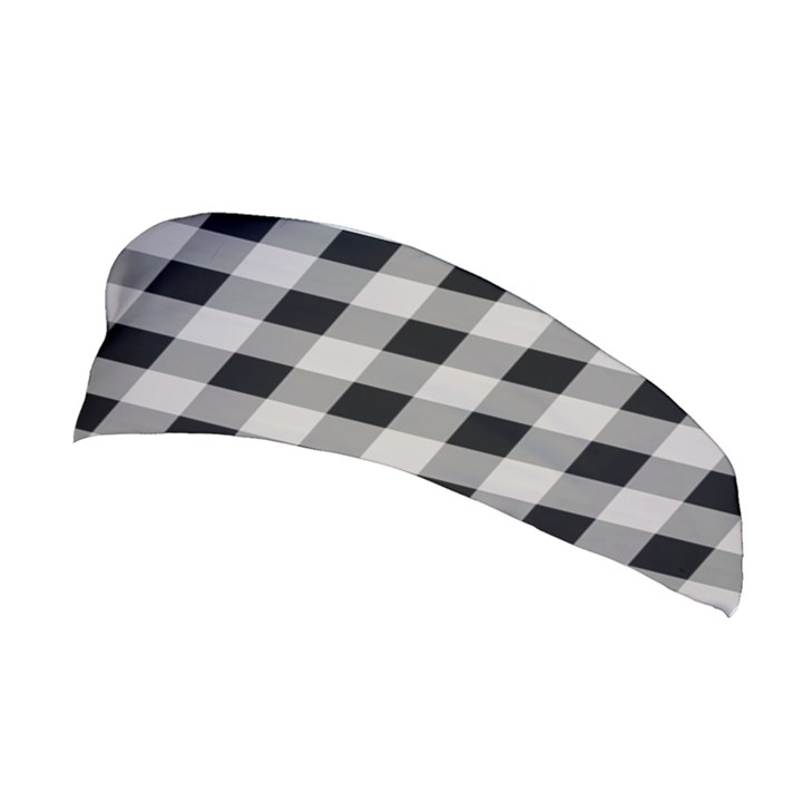 Black and White Buffalo Plaid Stretchable Headband