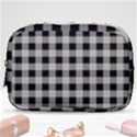 Black and White Buffalo Plaid Make Up Pouch (Small) View1