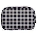 Black and White Buffalo Plaid Make Up Pouch (Small) View2