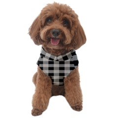 Black And White Buffalo Plaid Dog Sweater by SpinnyChairDesigns